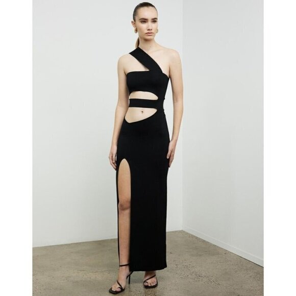 Auteur Bandage Dress in Black XLarge New Womens Maxi Long Gown - Picture 14 of 16